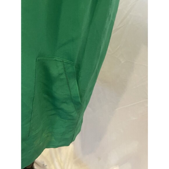 Ladies Green XXI Silk Dress Beach Resort wear Tunic Style Coastal Embroidery SM - Picture 4 of 6